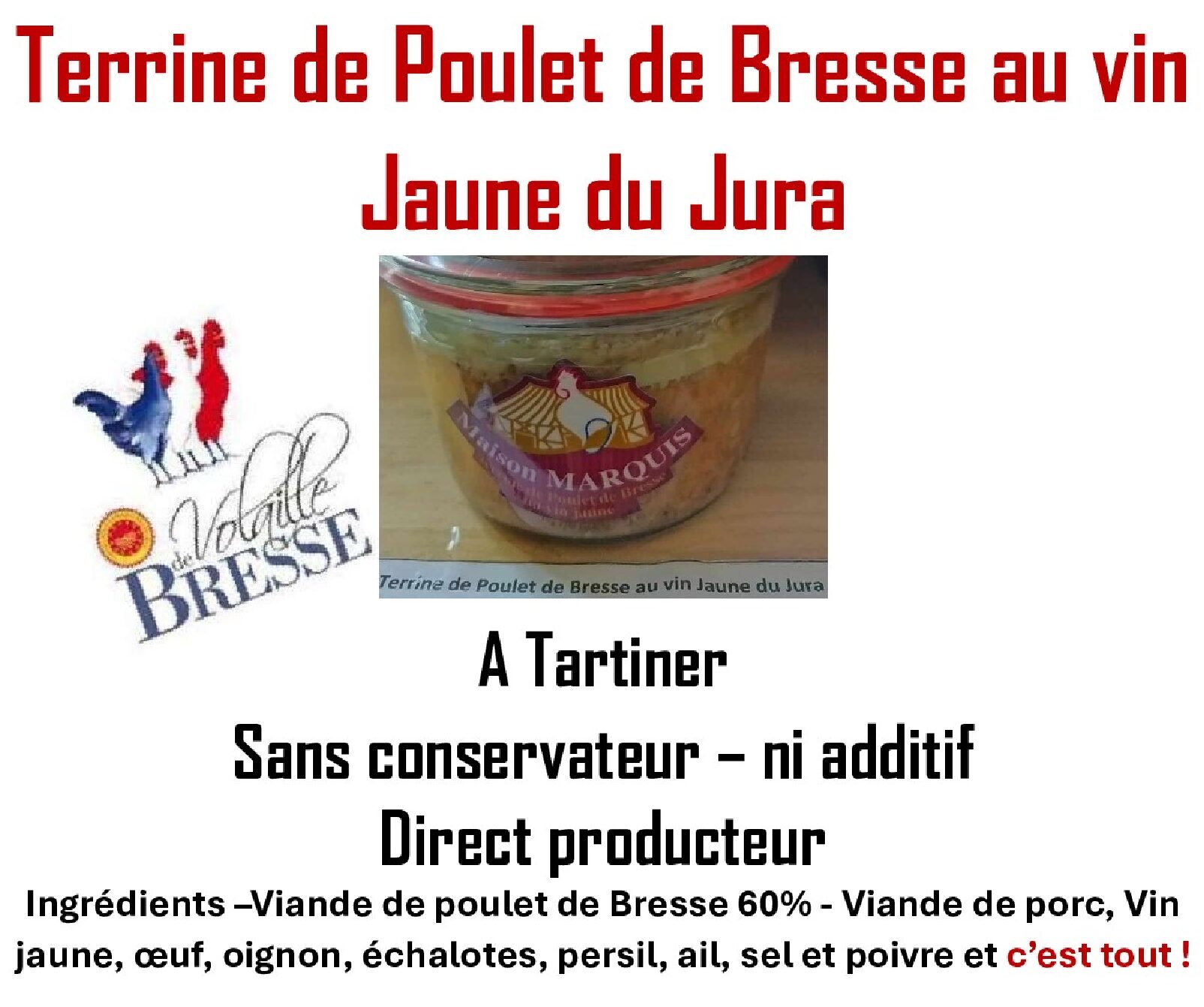 terrine de poulet au vin jaune du jura