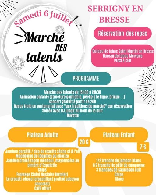 Marché des Talents à Serrigny en Bresse