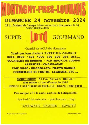 Super Loto Gourmand à Montagny-Près-Louhans