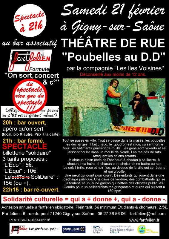 Gigny-sur-Saône : un spectacle qui cogne, un bar associatif qui ose