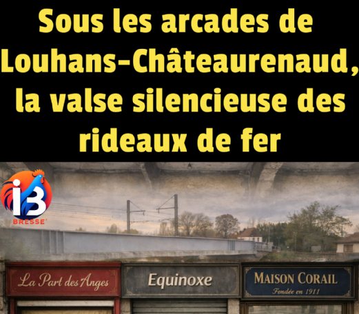 Sous les arcades de Louhans-Châteaurenaud, la valse silencieuse des rideaux de fer