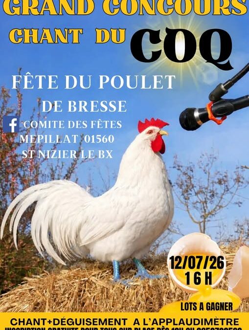 La fête du poulet de Saint-Nizier fête ses 41 ans et lance un concours de chant du coq