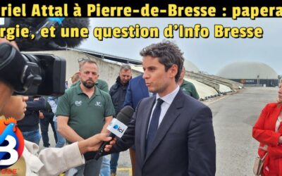 Gabriel Attal à Pierre-de-Bresse : paperasse, énergie, et une question d’Info Bresse
