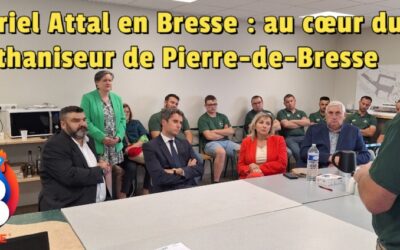 Gabriel Attal en Bresse : au cœur du méthaniseur de Pierre-de-Bresse