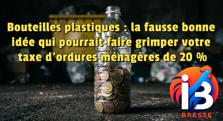 Bouteilles plastiques : la fausse bonne idée qui pourrait faire grimper votre taxe d’ordures ménagères de 20 %