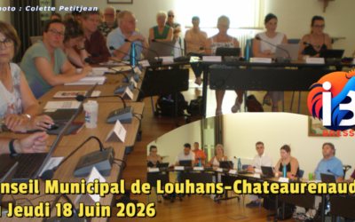 Conseil Municipal de Louhans-Chateaurenaud du Jeudi 18 Juin 2026