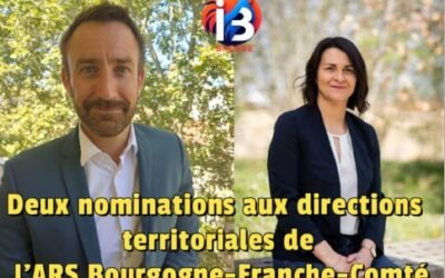 Deux nominations aux directions territoriales de l’ARS Bourgogne-Franche-Comté