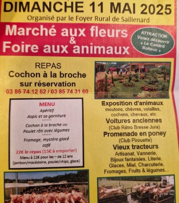 Saillenard en fête : fleurs, animaux et cochon à la broche pour célébrer le terroir