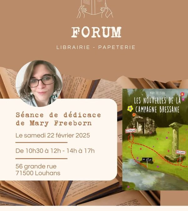 Mary Freeborn à la librairie Forum : une rencontre sous le signe de la Bresse